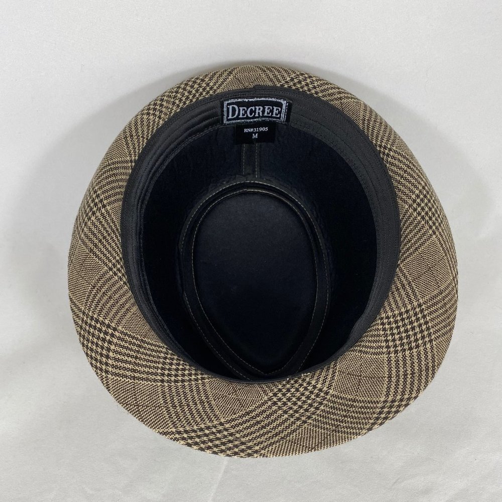 DECREE Diamond Crown Fedora Hat Stingy Brim NWOT - Picture 11 of 12
